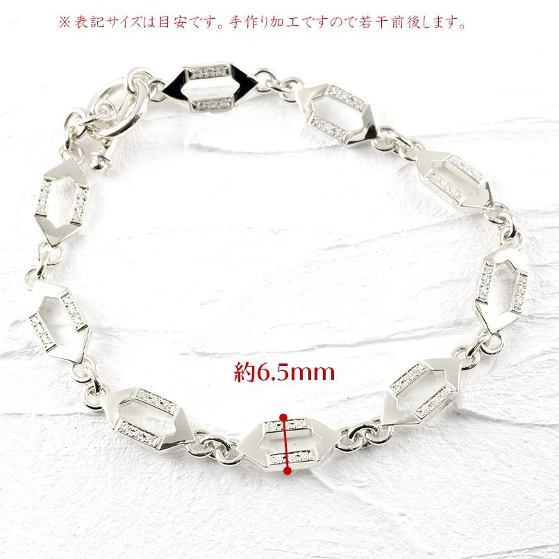 シルバー ブレスレット ダイヤモンド メンズ トグルクラスプ sv925 男性 マンテル ダイヤ 人気 送料無料 コントラッド東京 セール saleの画像