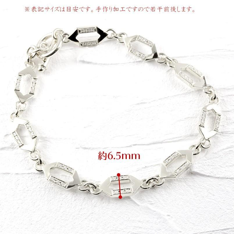 シルバー ブレスレット ダイヤモンド メンズ トグルクラスプ sv925 男性 マンテル ダイヤ 人気 送料無料 コントラッド東京 セール saleの画像