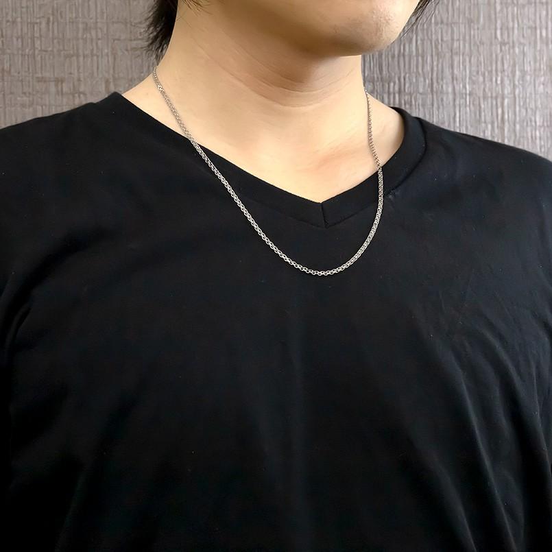 プラチナ ネックレス メンズ チェーンのみ 50cm ACフランチェーン pt850 地金 チェーン 男性 シンプル 送料無料 人気 セール saleの画像