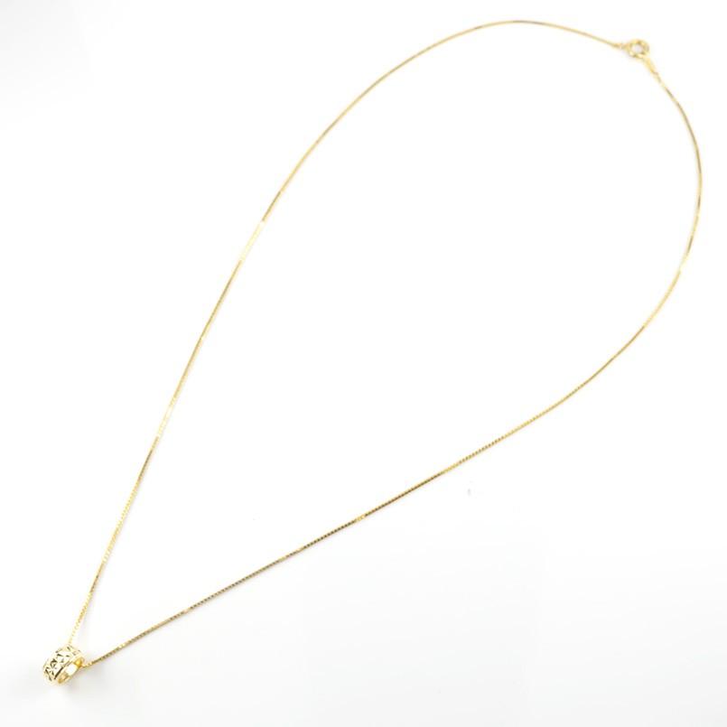 18金 ネックレス ペンダントトップ メンズ リング トップ ベビーリング カット ゴールド 18K イエローゴールドk18 男性 あすつく 送料無料 セール saleの画像
