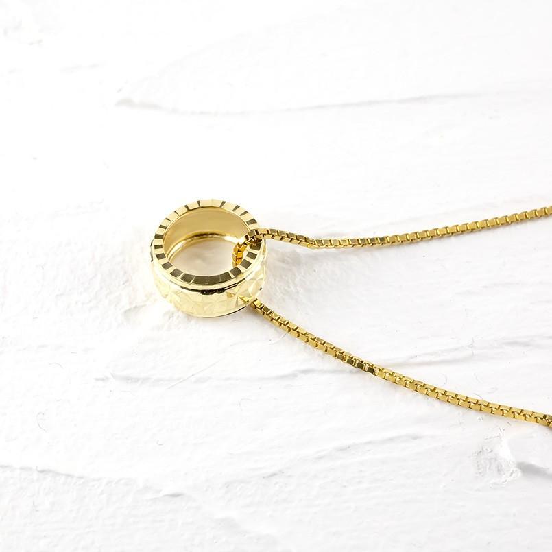 18金 リングネックレス トップ ベビーリング カット ペンダント ゴールド 18K イエローゴールドk18 女性 ネックレス あすつく 送料無料 人気 セール SALE_4