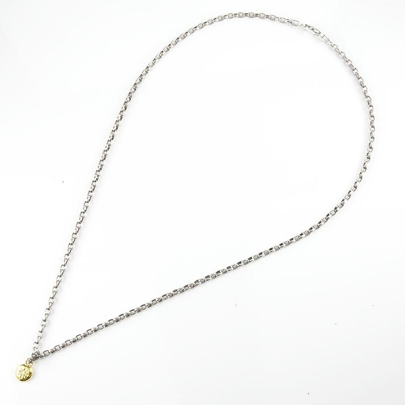 純金 ネックレス 24金 トップ メンズ ダイヤモンド 一粒 丸 ペンダントトップ 燻し チェーン sv925 k24 男性 個性的 送料無料 人気 セール saleの画像