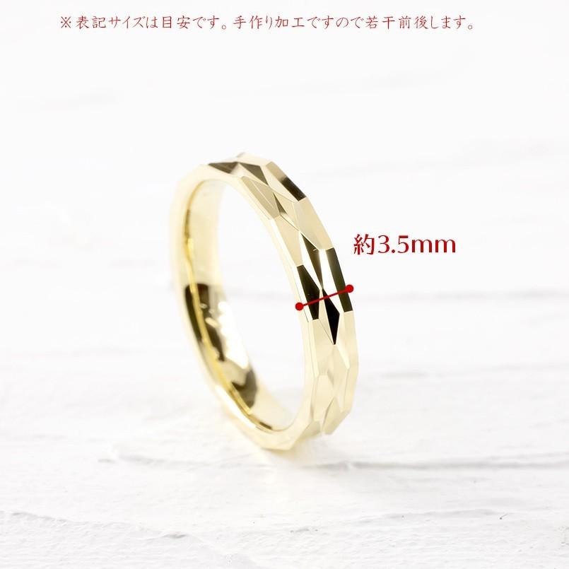 18金 リング レディース 指輪 地金 カット ゴールド 18k イエローゴールドk18 婚約指輪 安い エンゲージリング ピンキーリング 女性 送料無料 セール saleの画像