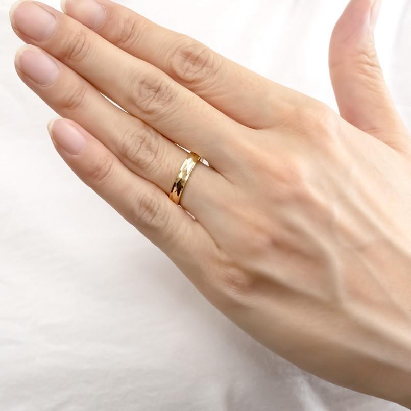 18金 リング レディース 指輪 地金 カット ゴールド 18k イエローゴールドk18 婚約指輪 安い エンゲージリング ピンキーリング 女性 送料無料 セール saleの画像