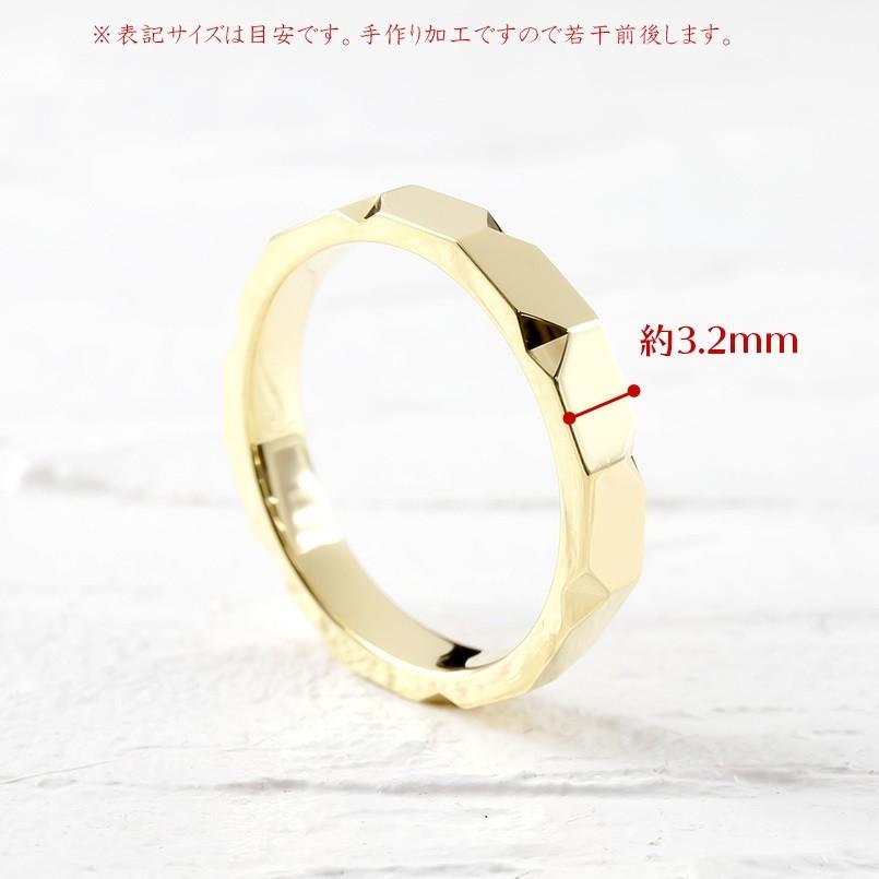 18金 リング レディース 指輪 地金 カット ゴールド 18k イエローゴールドk18 婚約指輪 安い エンゲージリング ピンキーリング 女性 送料無料 セール saleの画像