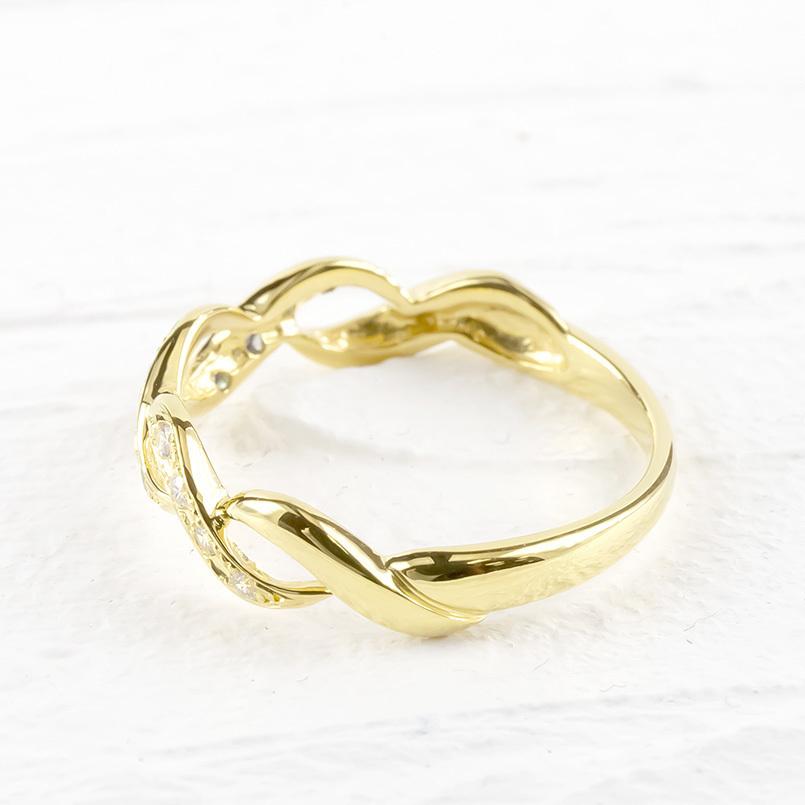 18金 リング ダイヤモンド ブルートパーズ サファイア スクロール 指輪 ゴールド 18k イエローゴールドk18 婚約指輪 ダイヤ 安い 送料無料 セール saleの画像