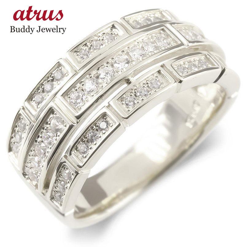 ゴールド リング キュービックジルコニア メンズ 指輪 10金 ホワイトゴールドk10 ピンキーリング 幅広 レンガ調 ブリック 送料無料 人気 セール SALE