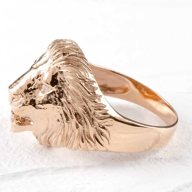 ジュエリー工房アトラス ゴールド リング ライオン ダイヤモンド 指輪  