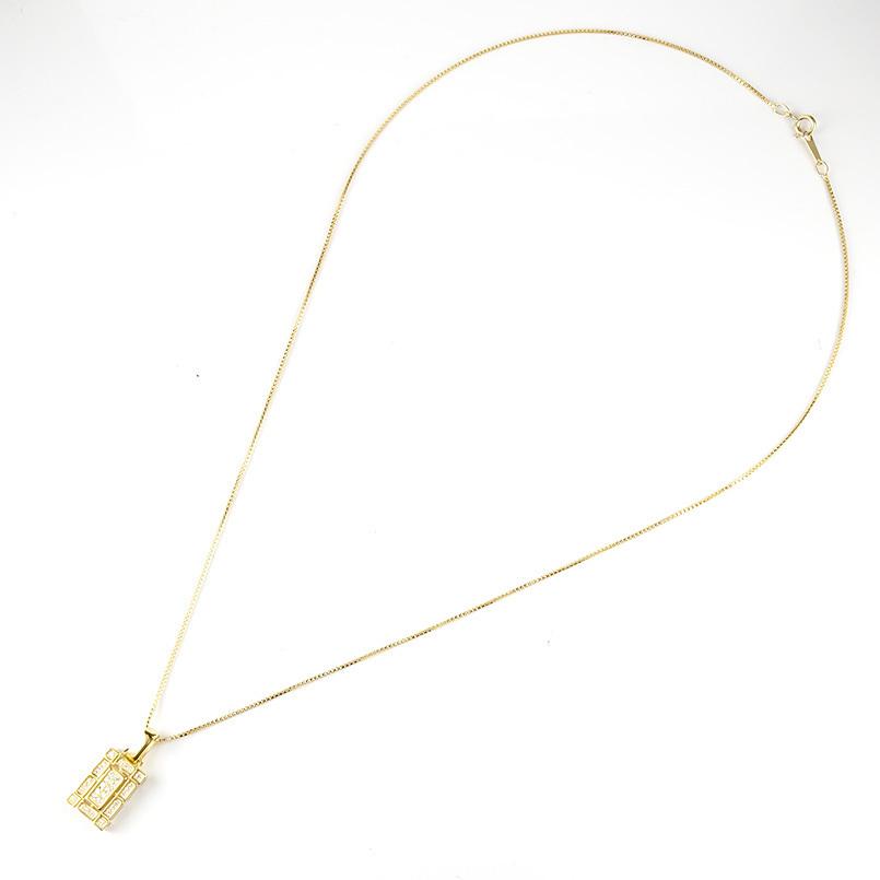 18金 ネックレス トップ キュービックジルコニア メンズ ゴールド 18k イエローゴールドk18 ペンダント 男性 大人 クラシック 送料無料 人気 セール SALE メンズアクセサリー