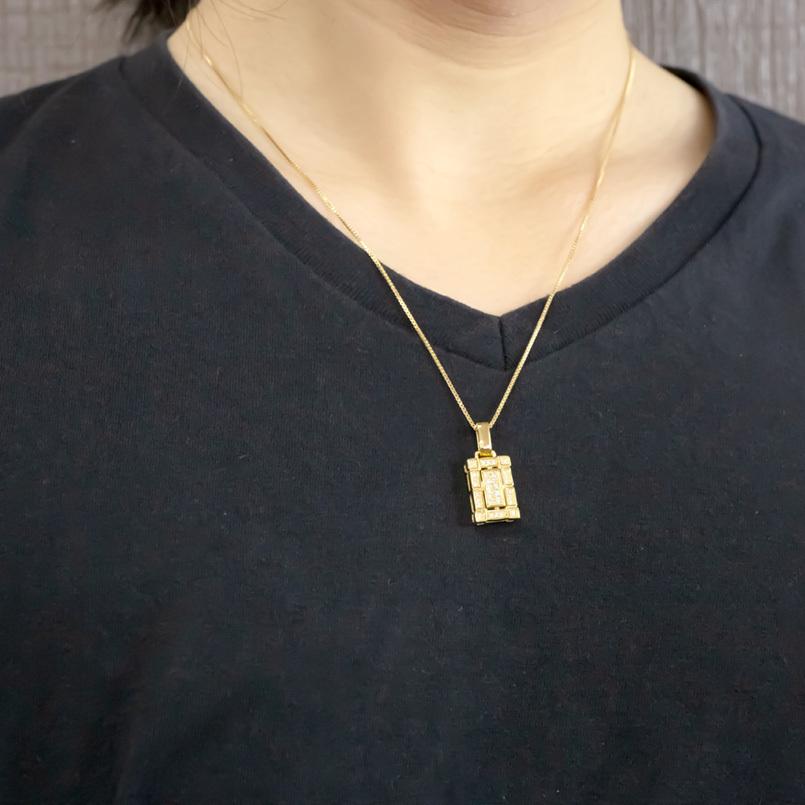 2026年 18金 ネックレス トップ キュービックジルコニア メンズ ゴールド 18k イエローゴールドk18 ペンダント 男性 大人 クラシック 送料無料 人気 セール SALE 【MYK1278274199】(44676円)