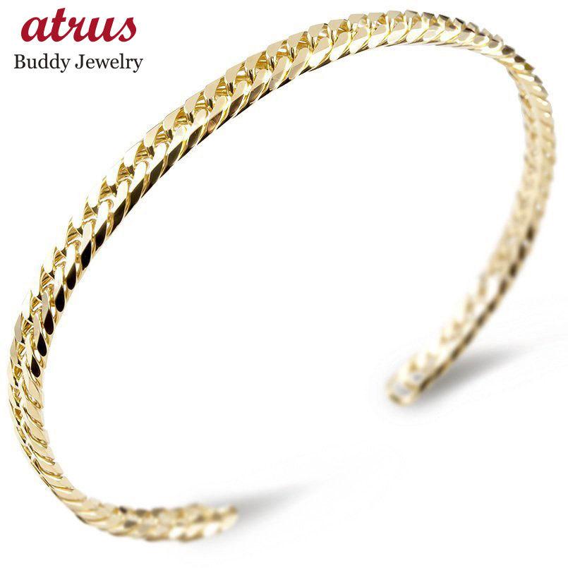18金 喜平 バングル メンズ 6面カット 17cm ブレスレット シンプル 地金 ゴールド 18k イエローゴールドk18 男性 あすつく 送料無料 人気 セール SALE(65520円)