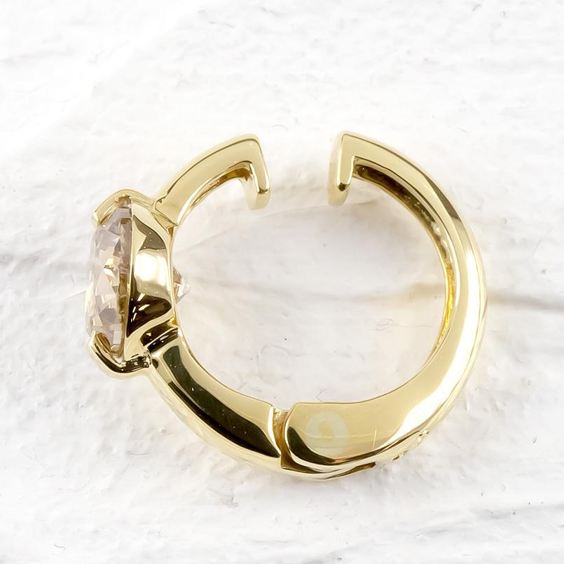 ジュエリー工房アトラス ピアリング 18金 ブラウンダイヤモンド 0.5ct