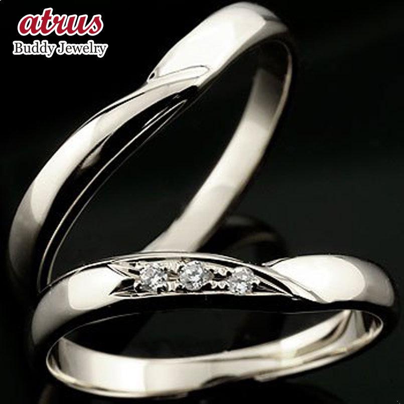 史上一番安い 結婚式 ホワイトゴールドk18 ダイヤモンド マリッジリング ペアリング 結婚指輪 ダイヤモンド マリッジリング 結婚指輪 ペアリング ダイヤ 送料無料 カップル ストレート 18金 レディースアクセサリー