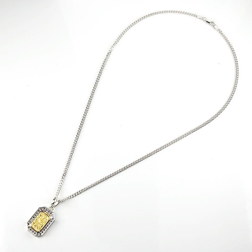 ジュエリー工房アトラス 純金 ネックレス 24金 トップ メンズ プラチナ