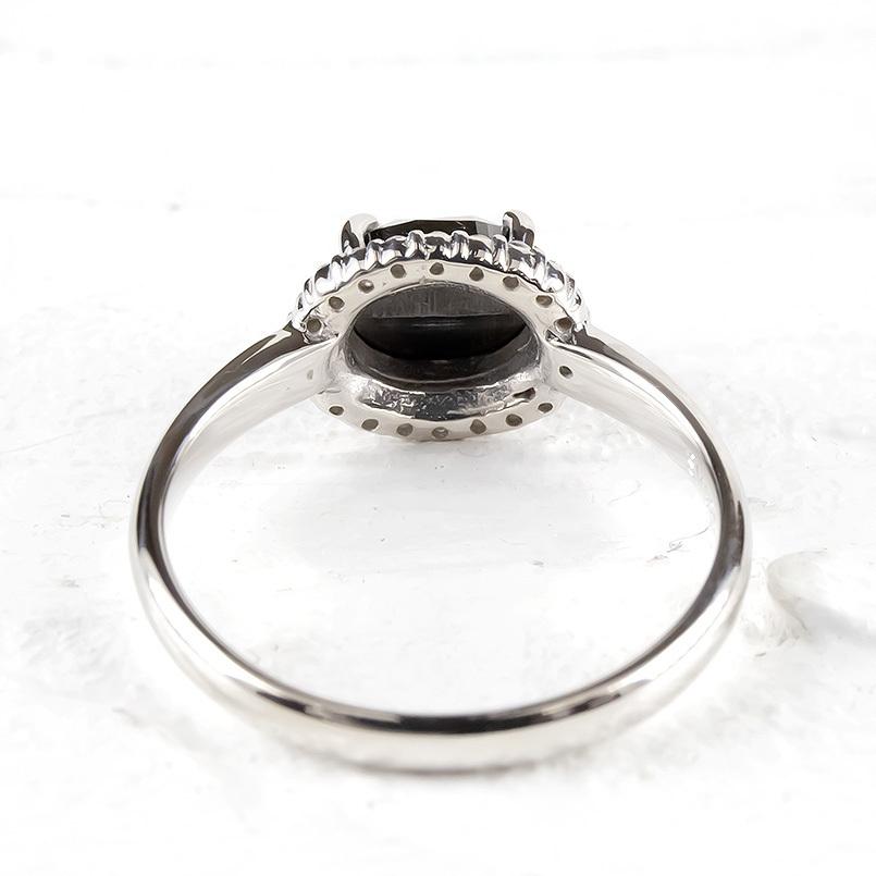 代引不可 婚約指輪 プラチナ リング ブラックダイヤモンド 一粒 大粒 ダイヤモンド レディース 指輪 Pt900 ピンキーリング ダイヤ 取り巻き 女性 最新人気 Www Kslcity Com My