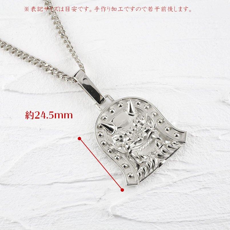 シルバー ネックレス トップ メンズ 喜平用 鬼瓦 ペンダント キヘイ sv925 男性用 シンプル 厄除け 鬼 送料無料 人気 セール saleの画像