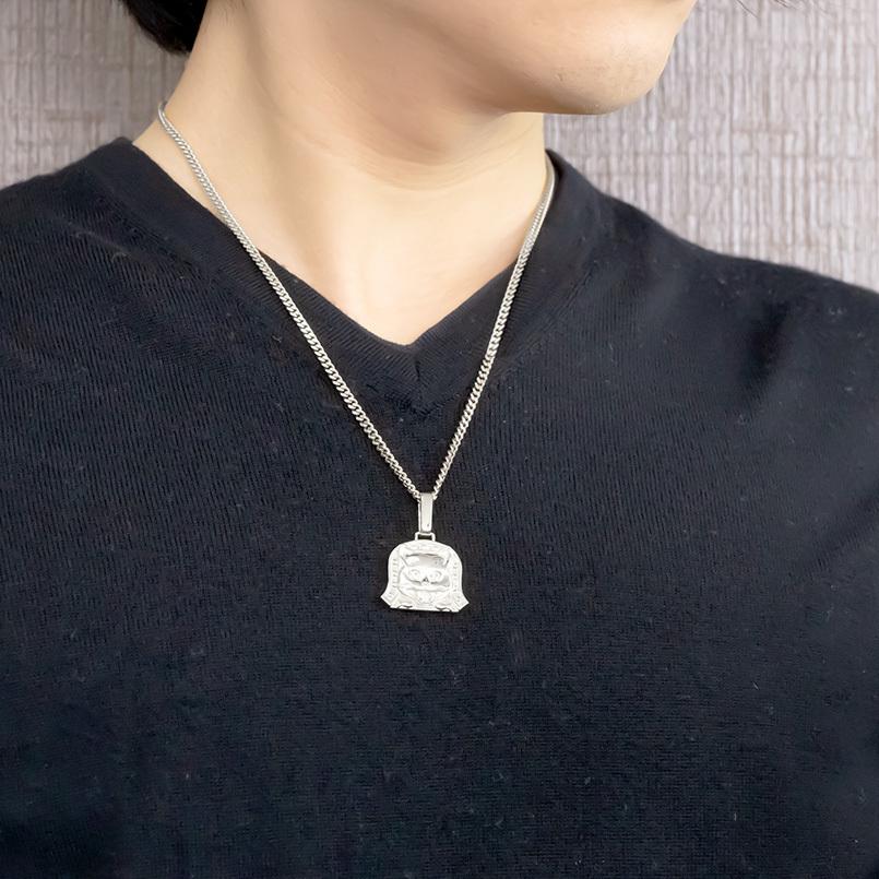 シルバー ネックレス トップ メンズ 喜平用 猫 鬼瓦 ペンダント キヘイ sv925 男性用 シンプル 厄除け 鬼 ネコ 魚 ねこ 送料無料 人気 セール saleの画像