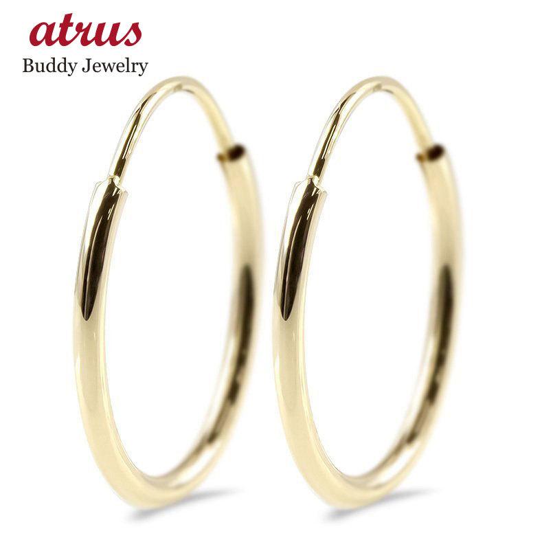 ピアス 18金 リング フープ レディース ゴールド イエローゴールドk18 18k シンプル 地金 女性 人気 あすつく 送料無料 セール 爆買