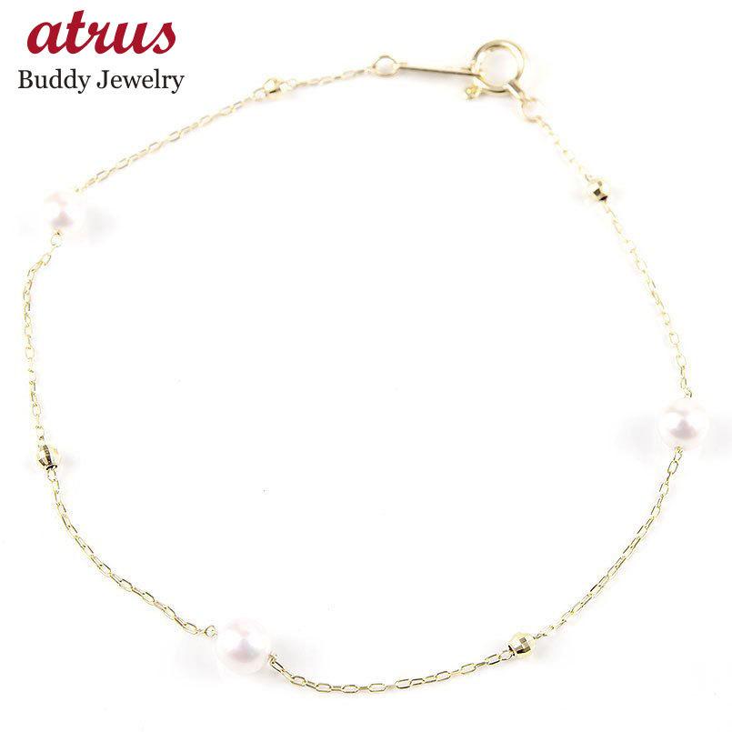 ゴールド ブレスレット パール アコヤ真珠 レディース 10k イエローゴールドk10 10金 あすつく 送料無料 セール SALE