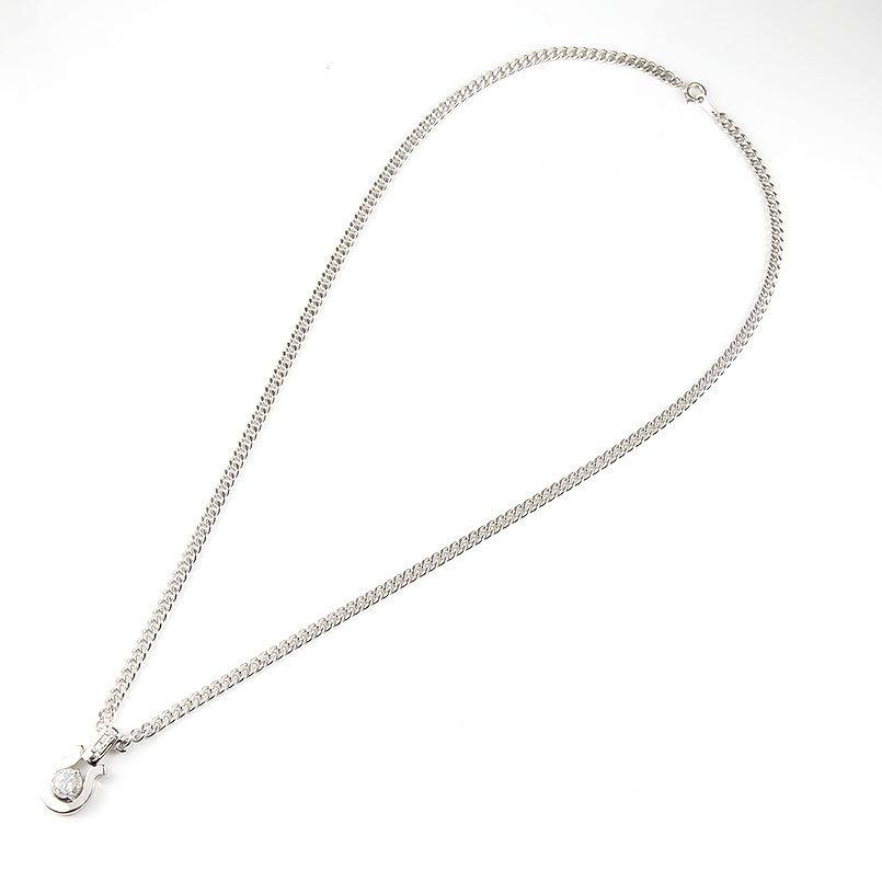 シルバー ネックレス メンズ ペンダントトップ 喜平 トップ ダイヤモンド 1.0ct 一粒 大粒 馬蹄 sv925 ホースシュー キヘイ 男女兼用 送料無料 セール saleの画像