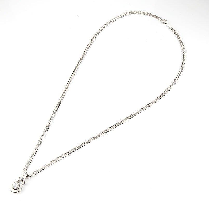 シルバー ネックレス メンズ ペンダントトップ 喜平 トップ ダイヤモンド 1.0ct 一粒 大粒 馬蹄 sv925 ホースシュー キヘイ 男女兼用 送料無料 セール saleの画像