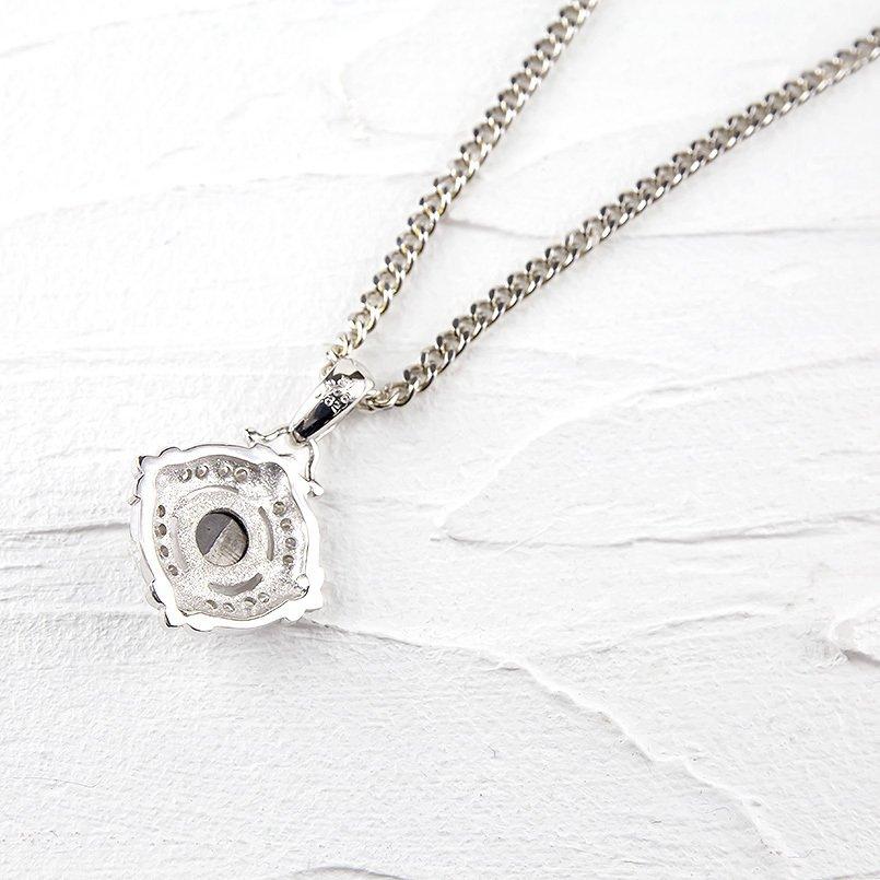 シルバー ネックレス トップ メンズ 喜平用 ブラックダイヤモンド 2ct 一粒 大粒 sv925 ダイヤモンド 送料無料 人気 セール SALE_5