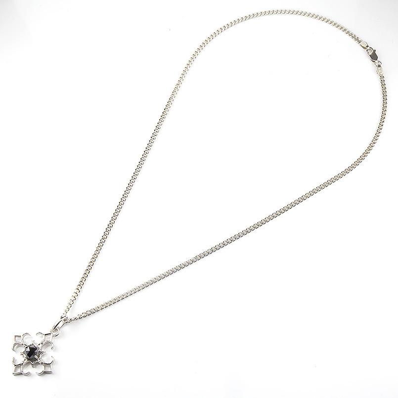 ネックレス メンズ プラチナ ペンダントトップ クロス pt900 ブラックダイヤモンド 1ct 一粒 大粒 喜平 トップ キヘイ チェーン 十字架 送料無料 セール saleの画像