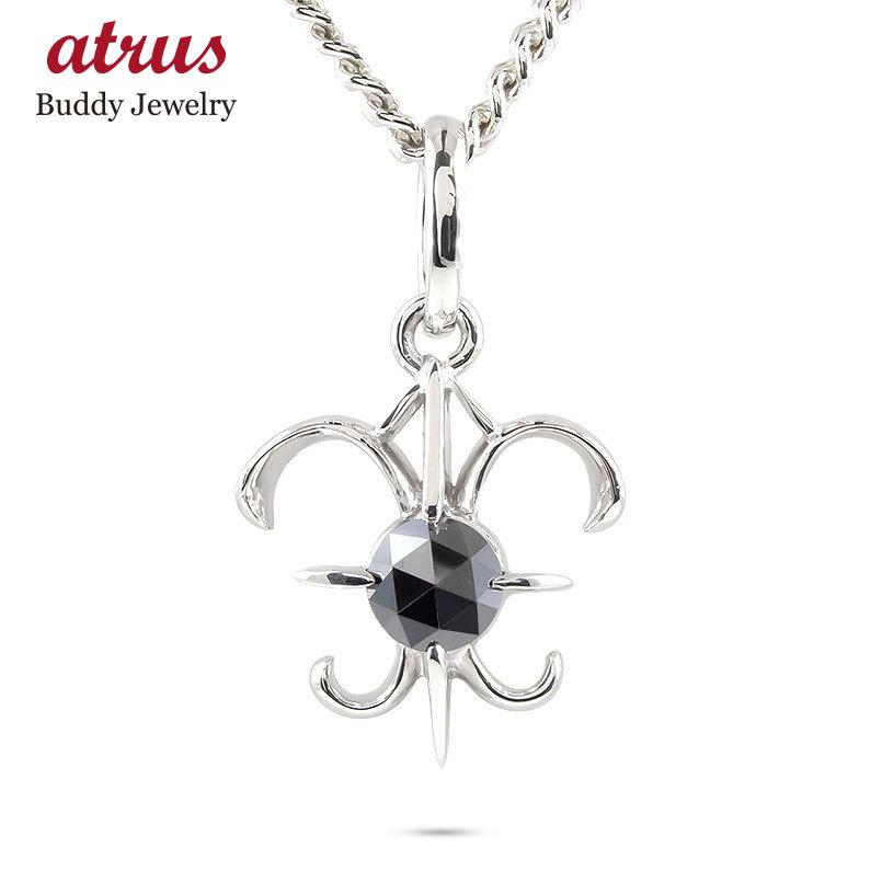 プラチナ ネックレス トップ メンズ 喜平用 ブラックダイヤモンド 1ct 一粒 大粒 ユリの紋章 ペンダント Pt900 チェーン あすつく 送料無料 クリスマス pmba ジュエリー工房アトラス 通販 Yahoo ショッピング