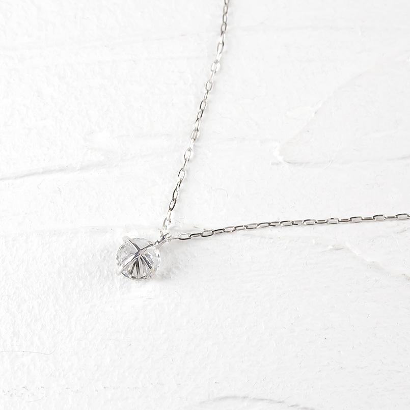 プラチナ ネックレス ラボグロウンダイヤモンド 一粒 大粒 合成ダイヤモンド 0.5ct pt900 pt850 ペンダントトップ スライドチェーン 送料無料 セール saleの画像