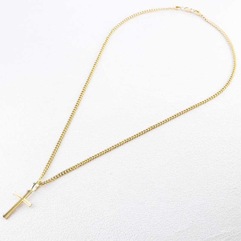 18金 ネックレス ペンダントトップ メンズ 喜平用 クロス キヘイ ゴールド 18k イエローゴールドk18 地金 チェーン 十字架 送料無料 saleの画像