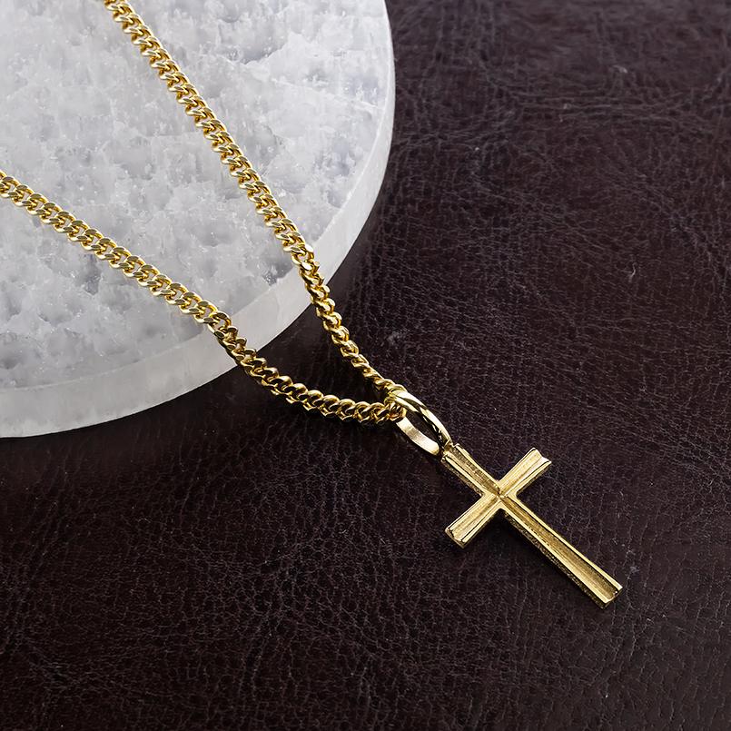 18金 ネックレス トップ メンズ 喜平用 クロス ペンダント キヘイ ゴールド 18k イエローゴールドk18 地金 チェーン 十字架 送料無料 セール saleの画像