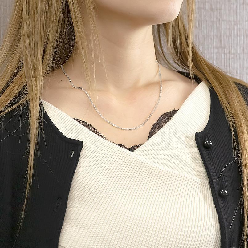 プラチナ ネックレス 喜平 チェーンのみ 50cm スライド式 キヘイ チェーン カット pt850 メンズ レディース あすつく 送料無料 人気 セール saleの画像