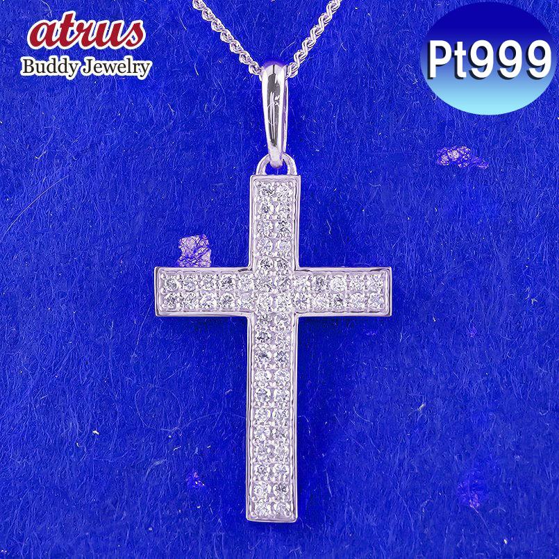 プラチナ999 ネックレス 純プラチナ クロス ダイヤモンド メンズ Pt999 十字架 ダイヤ ペンダントトップ シンプル 喜平チェーン キヘイ 男性 送料無料 mro100pt999nm ジュエリー工房アトラス 通販 Yahoo ショッピング