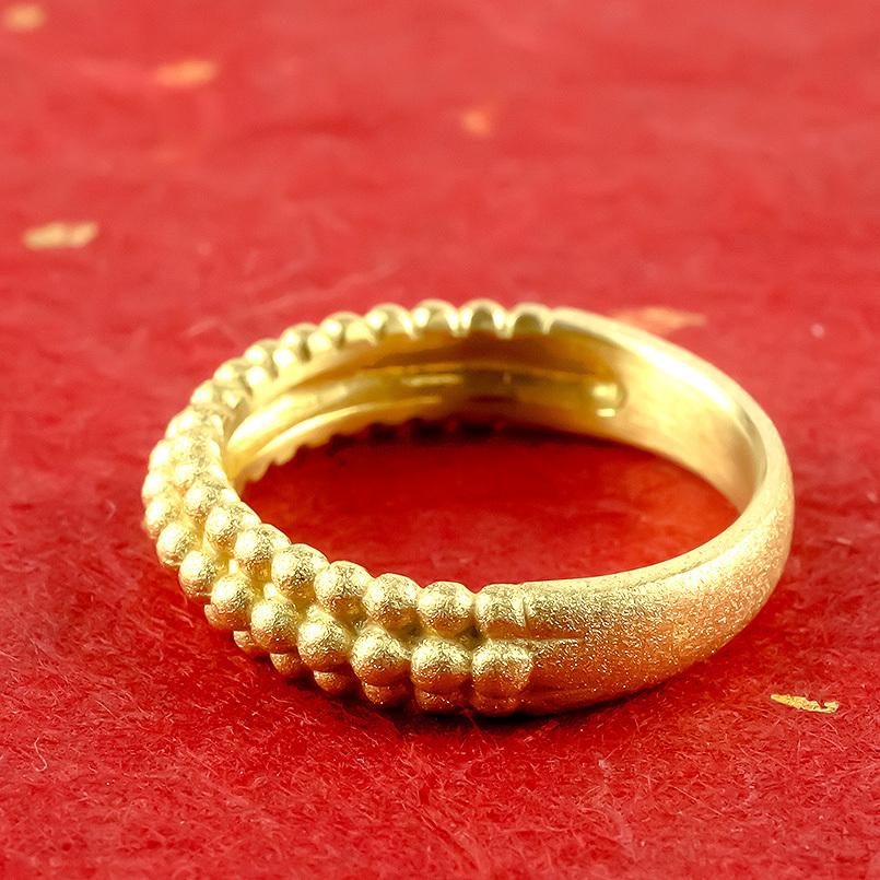 K24 純金 ゴールド リング 3mm 【6〜13号】 艶消し 指輪 リング 24k 24