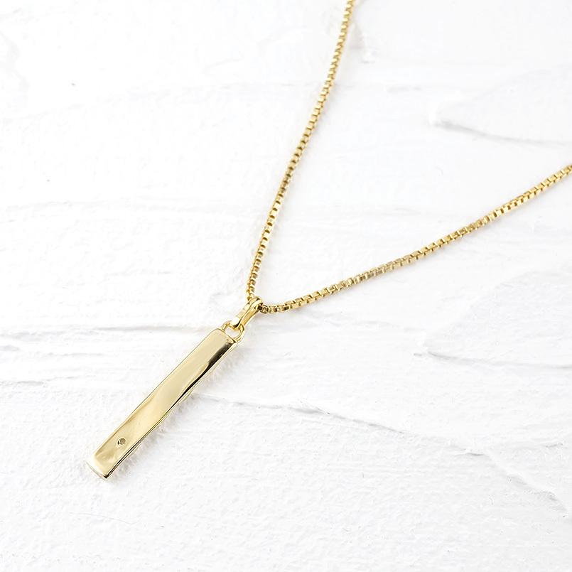 玄関先迄納品 セット リンクコーデ ペア メンズ ダイヤモンド リング ネックレス ゴールド メンズリング メンズネックレス リンクコーデジュエリー イエローゴールドk10 送料無料 スティック 指輪 ペンダント トップ バーネックレス メンズアクセサリー