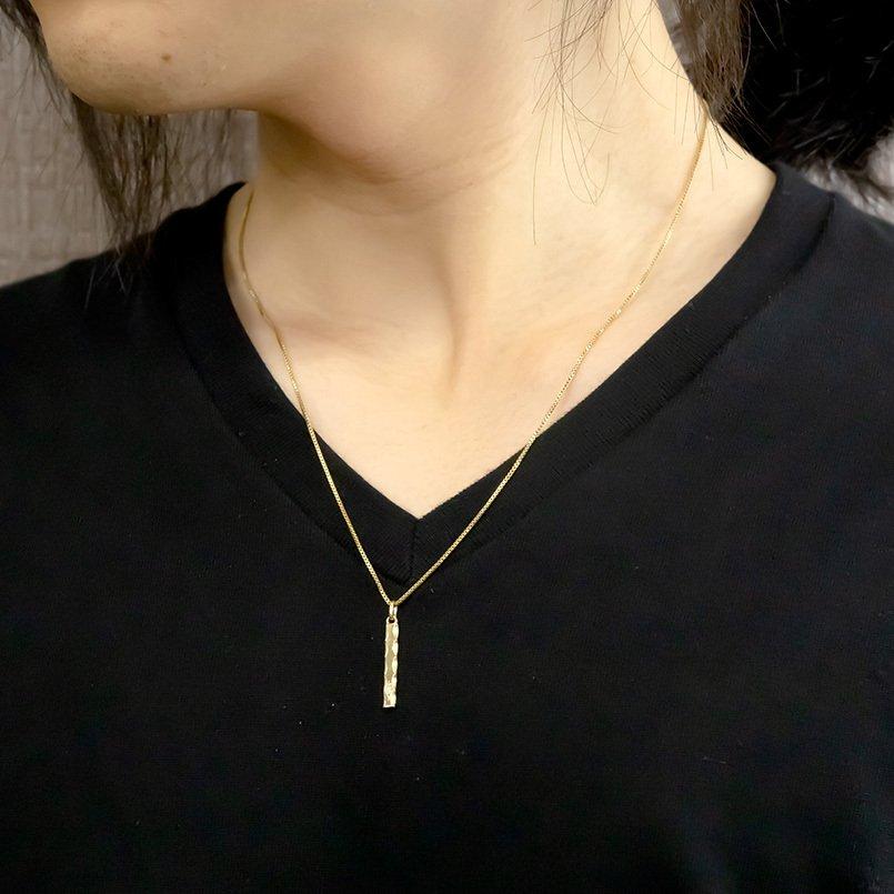ゴールド ネックレス リング ダイヤモンド メンズ ペア リンクコーデ セット イエローゴールドk10 バーネックレス トップ 指輪 スティック 送料無料 人気 SALE_11