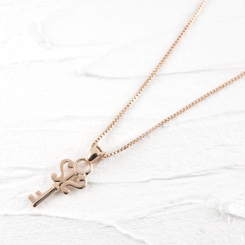 ジュエリー工房アトラス ゴールド ネックレス メンズ ペア 鍵 鍵穴