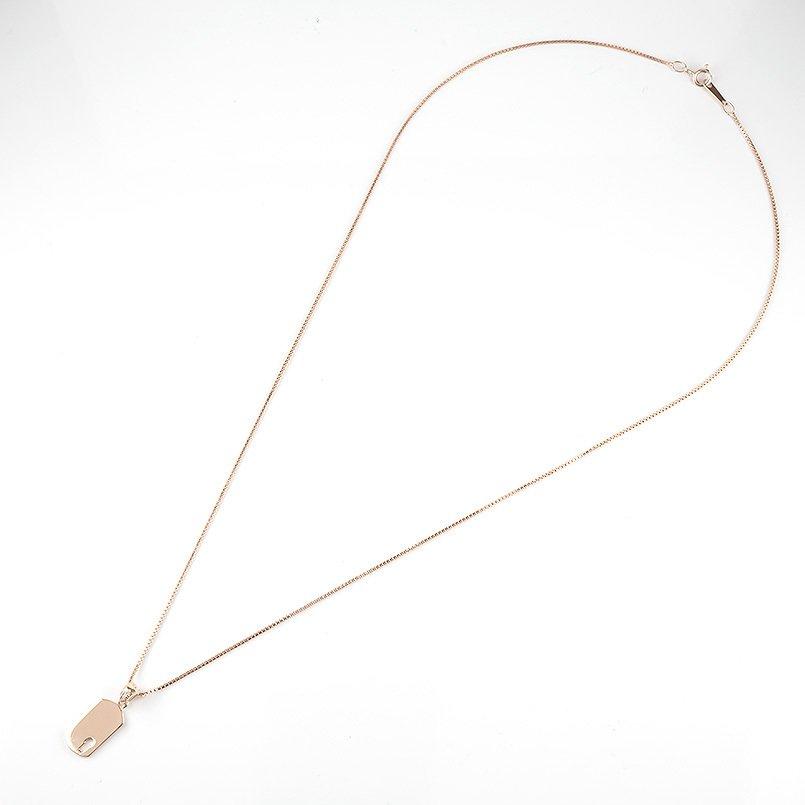 18金 ネックレス メンズ ペア 鍵 鍵穴 ダイヤモンド リンクコーデ セット ピンクゴールドk18 バーネックレス トップ ミル打ち キーモチーフ 送料無料 人気 saleの画像
