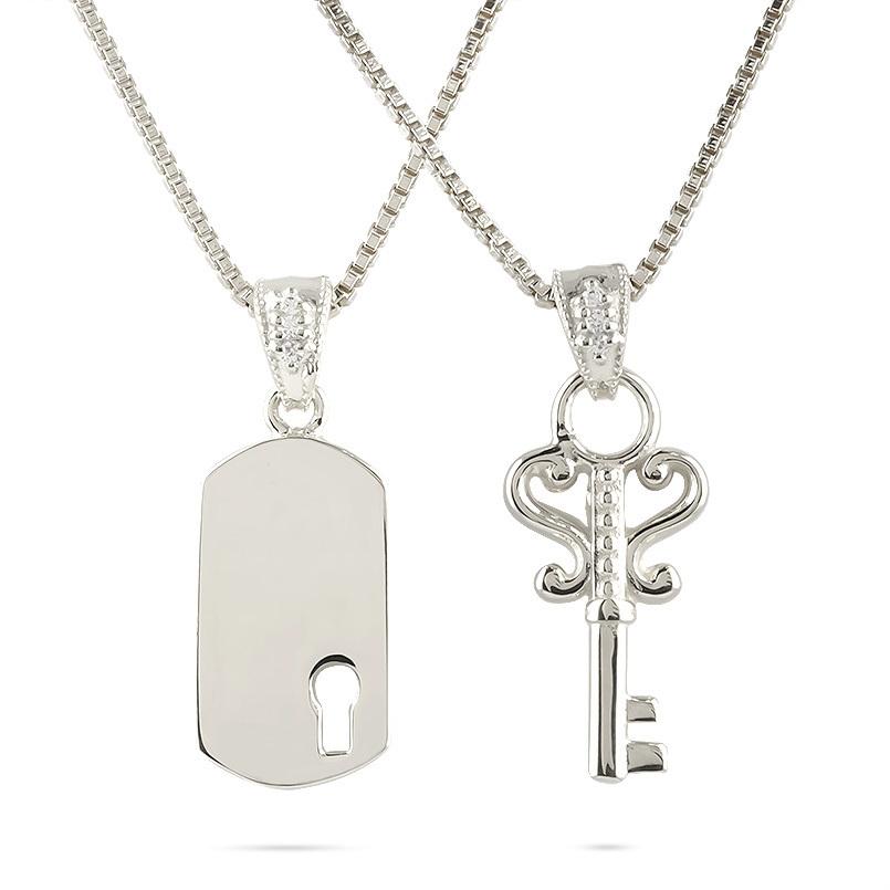 ゴールド ネックレス メンズ ペア 鍵 鍵穴 ダイヤモンド リンクコーデ セット ホワイトゴールドk10 バーネックレス トップ キーモチーフ 送料無料 人気 wim ジュエリー工房アトラス 通販 Yahoo ショッピング