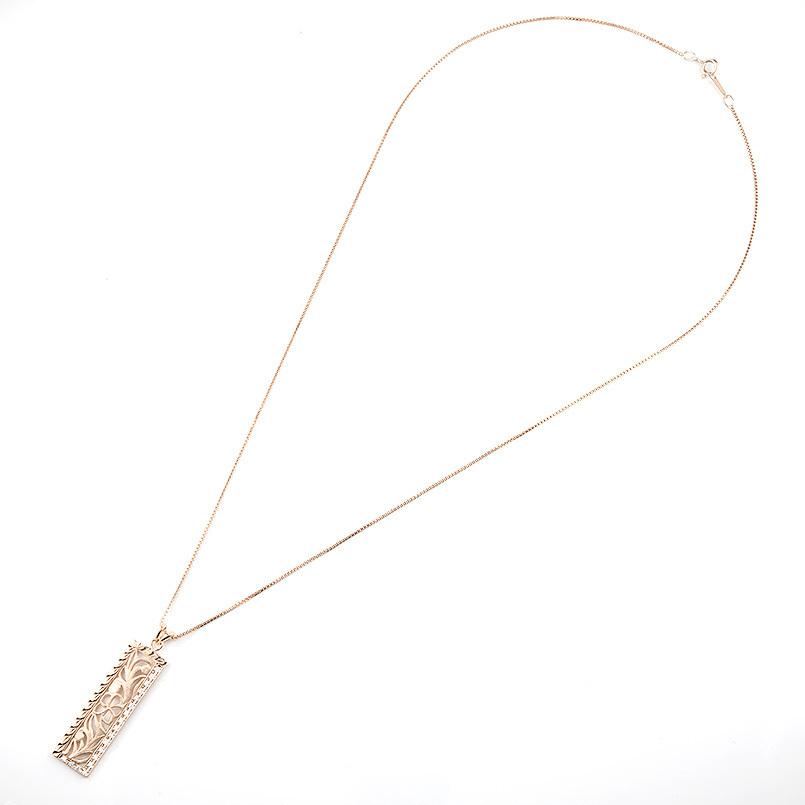 ハワイアンジュエリー ゴールド ネックレス トップ メンズ ダイヤモンド ペンダント 10金 ピンクゴールドk10 10k 透かし 男性 送料無料 人気 セール saleの画像