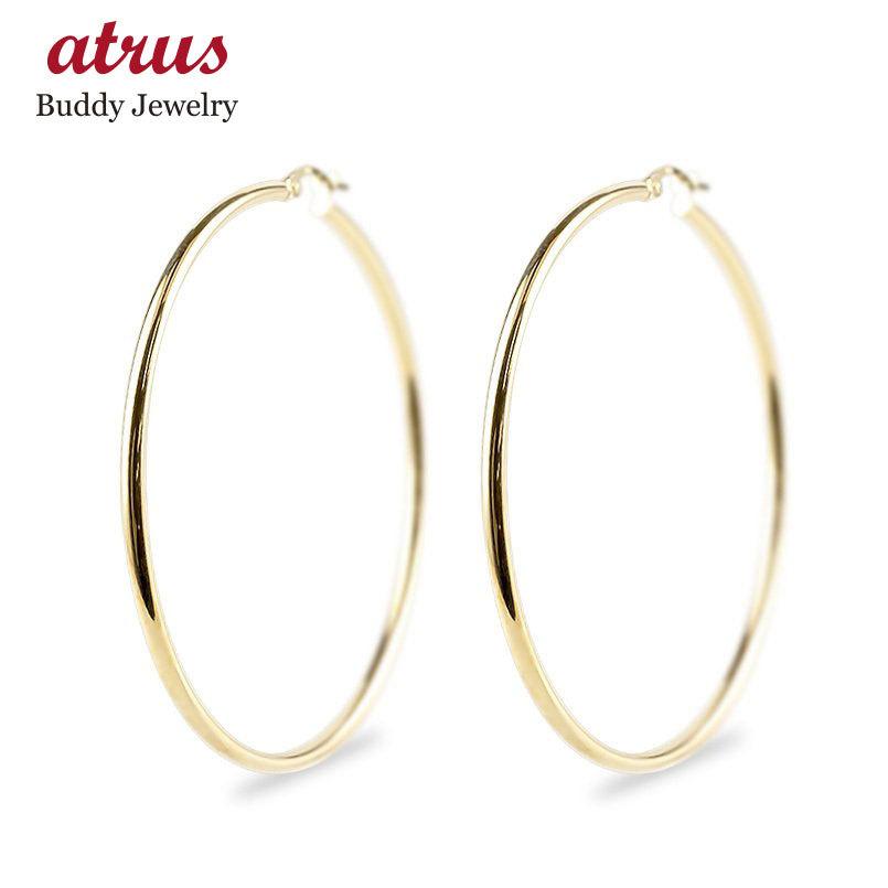 ジュエリー工房アトラス ピアス 18金 フープピアス リング メンズ 