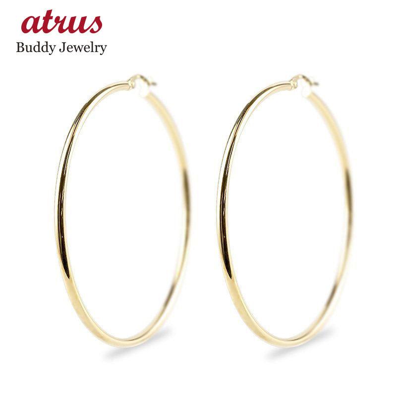 ピアス 18金 フープピアス リング レディース ゴールド イエローゴールドk18 18k 中空 パイプ 大ぶり 軽量 地金 女性 あすつく 送料無料 セール 爆買