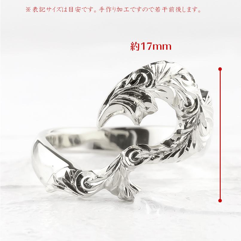 シルバー リング メンズ ハワイアンジュエリー フィッシュフック 指輪 sv925 幅広 ピンキーリング 地金 男性 送料無料 人気 セール saleの画像