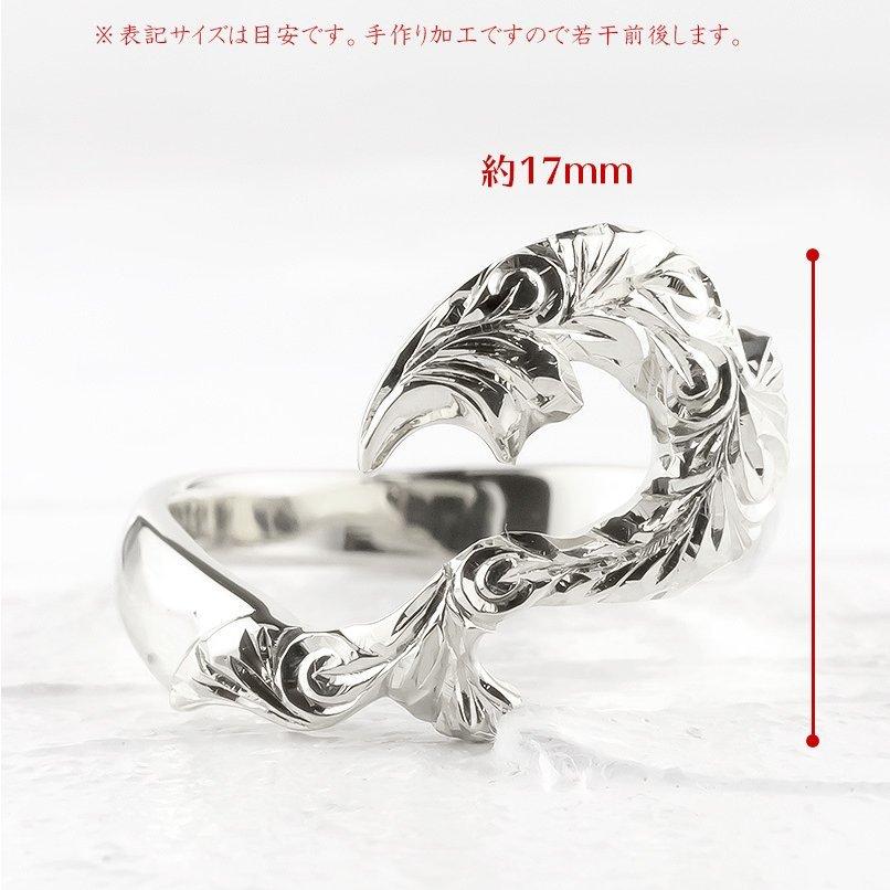ゴールド リング メンズ ハワイアンジュエリー フィッシュフック 指輪 ホワイトゴールドk10 10金 幅広 ピンキーリング 地金 男性 送料無料 人気 セール saleの画像