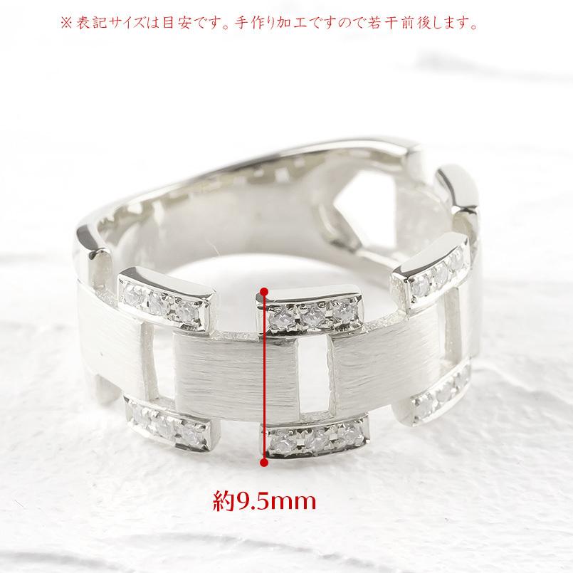 ペアリング ペア 結婚指輪 シルバー ダイヤモンド 幅広 透かし 指輪 sv925 ダイヤ マリッジリングメンズ レディース 2本セット 送料無料 セール saleの画像
