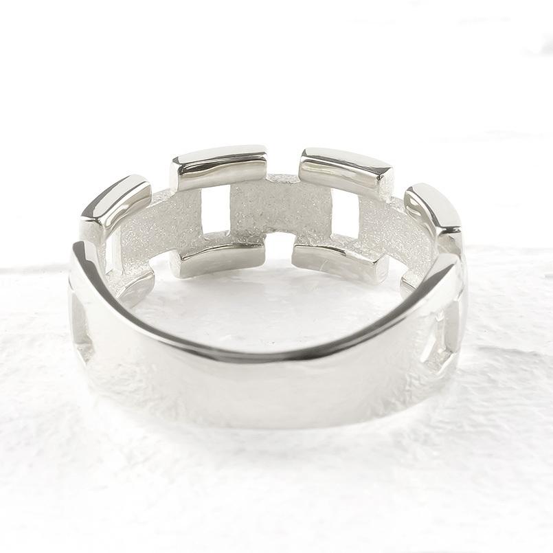 ペアリング ペア 結婚指輪 シルバー 幅広 透かし 指輪 sv925 地金 マリッジリング リング メンズ レディース カップル 2本セット 送料無料 セール SALE｜atrus｜03
