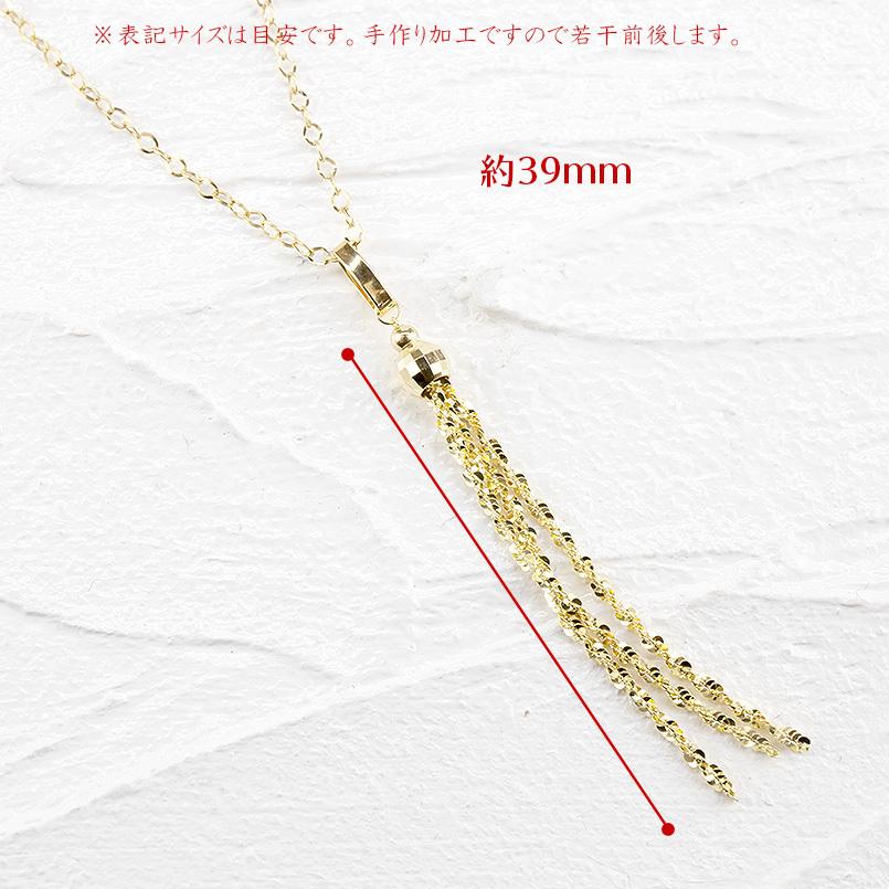 新品❗️K10YG イエローゴールド 3連ネックレス 60cm