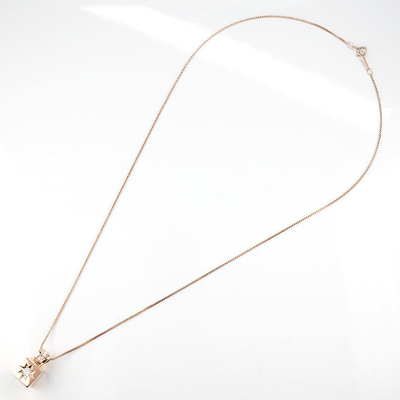 ジュエリー工房アトラス 18金 ネックレス トップ キュービック