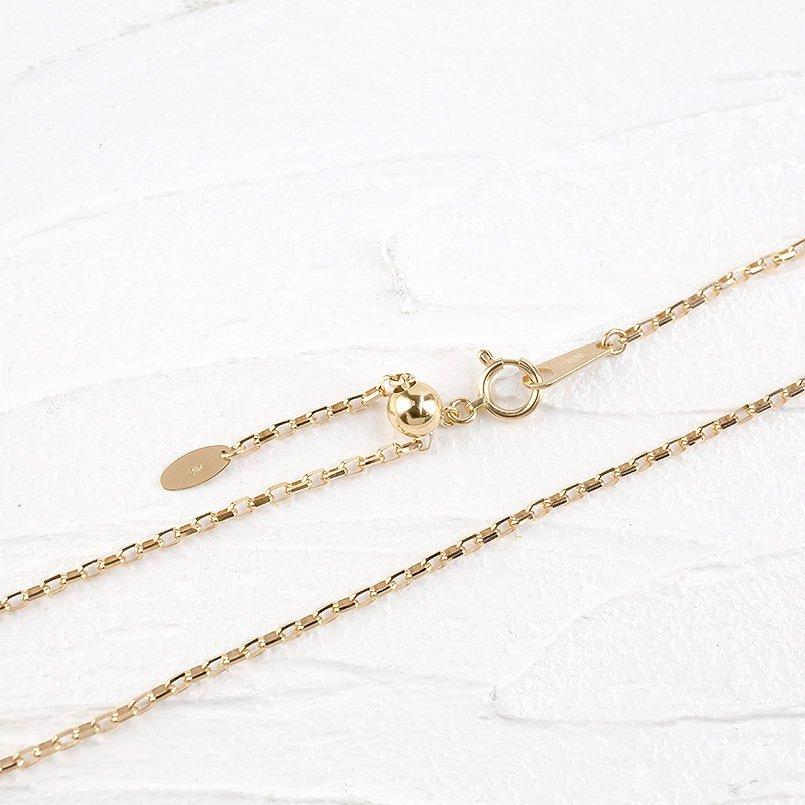 【値下げ⭕️】 18金 ネックレス チェーンのみ 45cm レディース スライド式 ハーフラウンドチェーン 6面カット ゴールド 18k ピンクゴールドk18 地金 あすつく 送料無料 【FKP8755281384】(30600円)