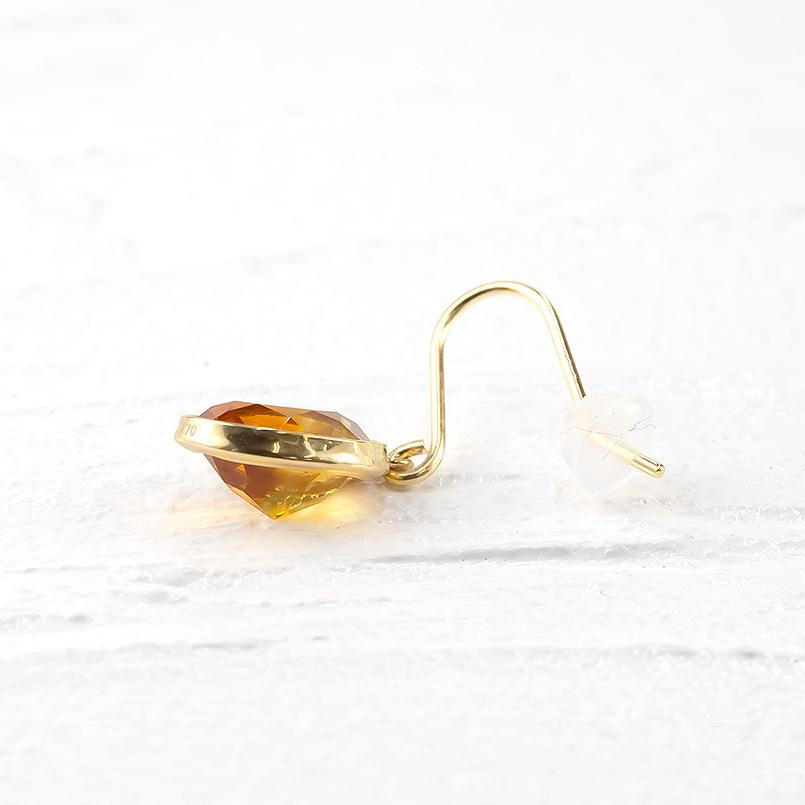 ピアス 18金 選べる天然石 ガーネット アメジスト シトリン ゴールド イエローゴールドk18 18k フックピアス 大粒 ゆれる あすつく 送料無料 セール saleの画像